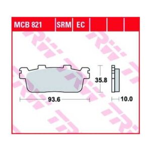 Pastillas de Freno TRW MCB821 Kymco GRAND DINK 300I Desde 2012