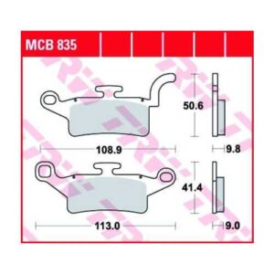 Pastillas de Freno TRW MCB835 Yamaha XENTER 125 Desde 2012