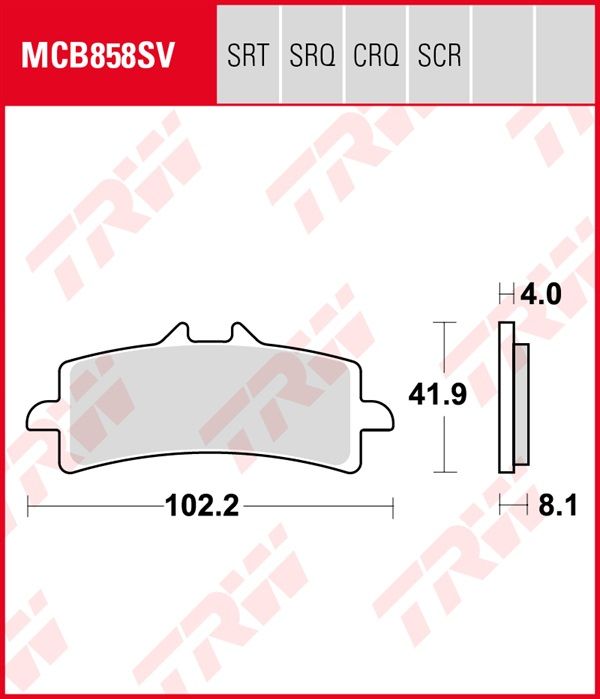 Pastillas De Freno Trw Srq Circuito Y Entrenos
