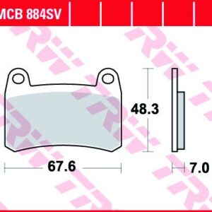 Pastillas de Freno Sinterizadas TRW MCB884SV Benelli BN 302 2014-2021