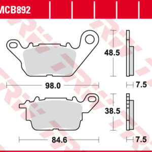 Pastilla de freno organica TRW Yamaha GPD N Max 125/150