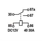 Rele Motor Arranque 12V 15/30A Vespa Piaggio - Imagen 2