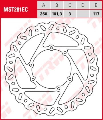 Disco de freno fijo OFF ROAD TRW