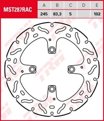 Disco de freno fijo RACING TRW