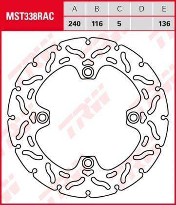 Disco de freno fijo RACING TRW