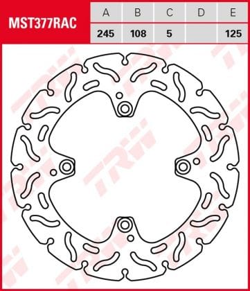 Disco de freno fijo RACING TRW