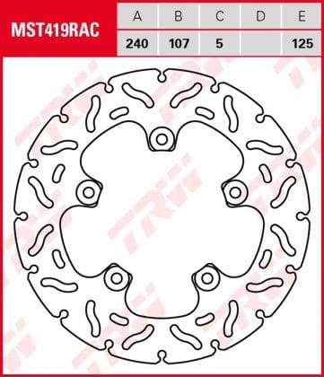 Disco de freno fijo RACING TRW