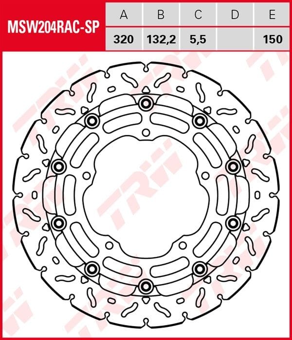 Disco de freno flotante EXCLUSIVAMENTE RACING TRW