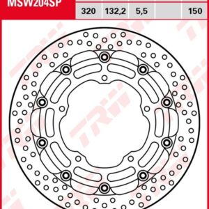 Disco de freno flotante EXCLUSIVAMENTE RACING TRW