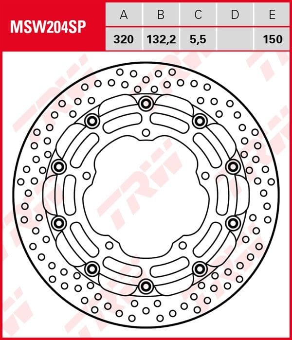 Disco de freno flotante EXCLUSIVAMENTE RACING TRW