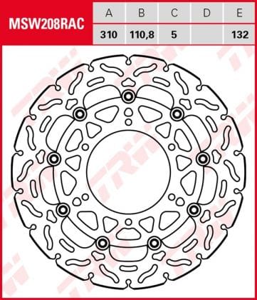 Disco de freno flotante RACING TRW