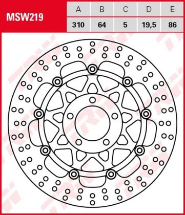 Disco de freno flotante TRW