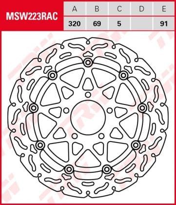 Disco de freno flotante RACING TRW