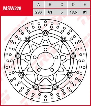 Disco de freno flotante TRW