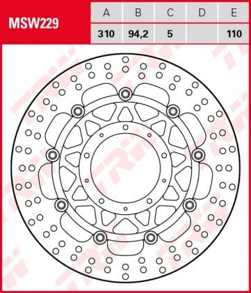 Disco de freno flotante TRW