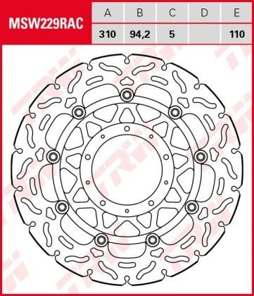 Disco de freno flotante RACING TRW