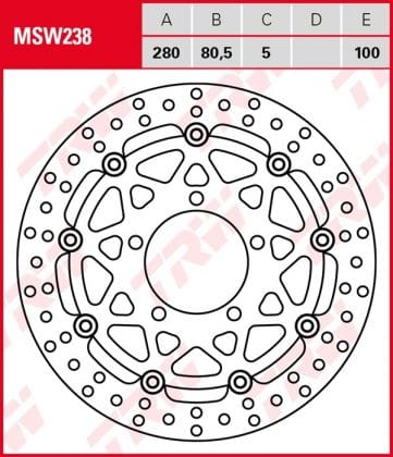 Disco de freno flotante TRW