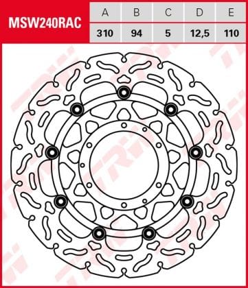 Disco de freno flotante RACING TRW