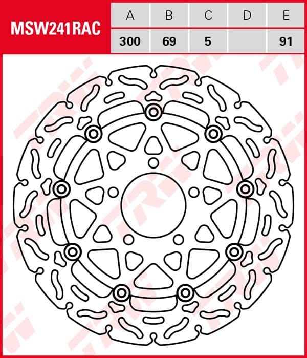 Disco de freno flotante RACING TRW