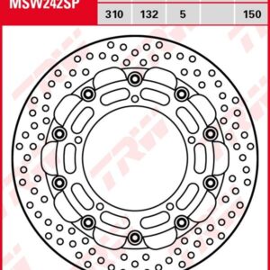 Disco de freno flotante EXCLUSIVAMENTE RACING TRW