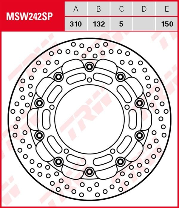 Disco de freno flotante EXCLUSIVAMENTE RACING TRW