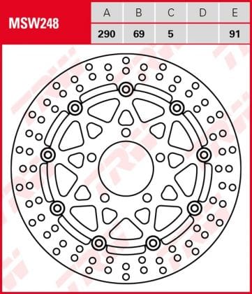 Disco de freno flotante TRW