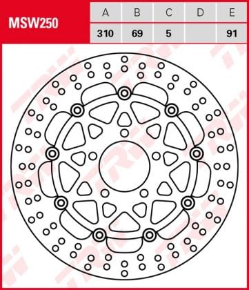 Disco de freno flotante TRW