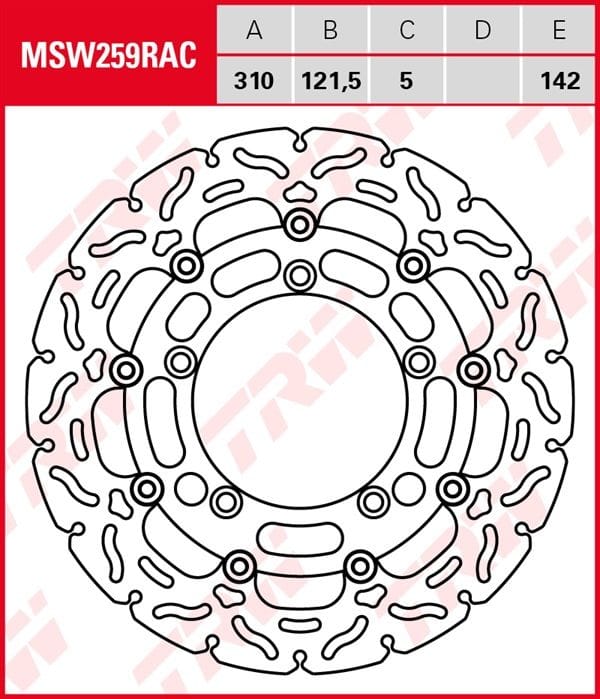 Disco de freno flotante RACING TRW