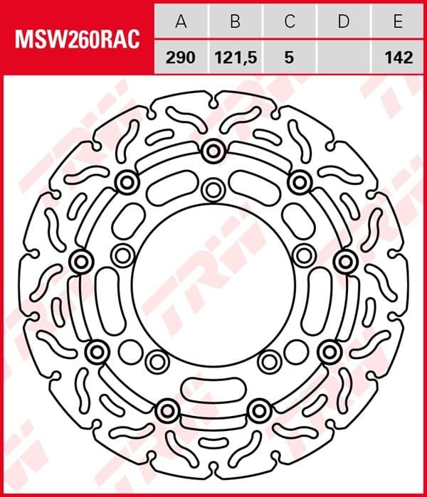 Disco de freno flotante RACING TRW