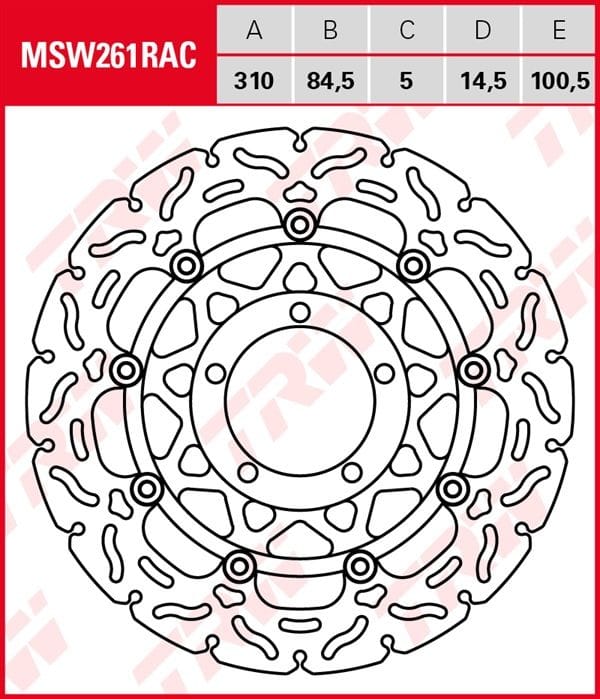 Disco de freno flotante RACING TRW