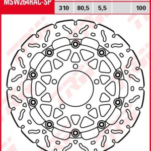 Disco de freno flotante EXCLUSIVAMENTE RACING TRW