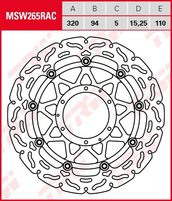 Disco de freno flotante RACING TRW