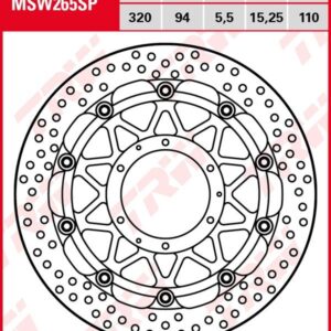 Disco de freno flotante EXCLUSIVAMENTE RACING TRW