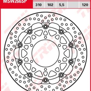 Disco de freno flotante EXCLUSIVAMENTE RACING TRW