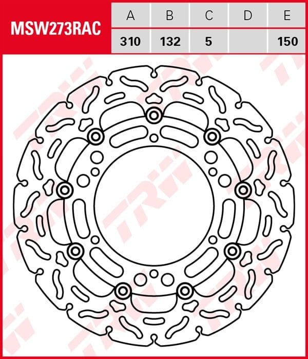 Disco de freno flotante RACING TRW