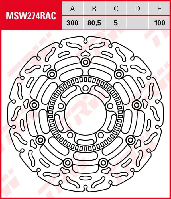 Disco de freno flotante RACING TRW