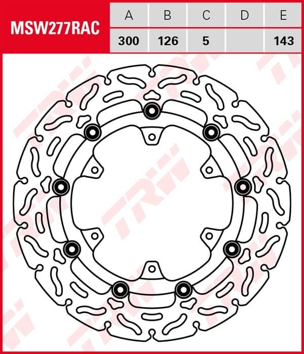 Disco de freno flotante RACING TRW