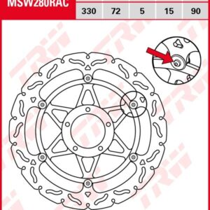 Disco de freno flotante RACING TRW