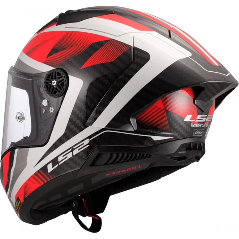 LS2 FF805 THUNDER GP AERO RAUTE WHITE RED-06 - Imagen 3