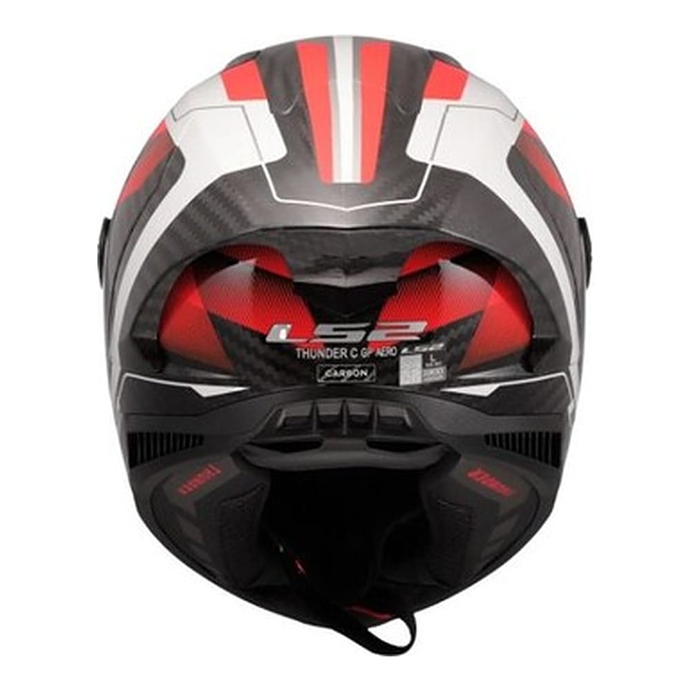 LS2 FF805 THUNDER GP AERO RAUTE WHITE RED-06 - Imagen 4