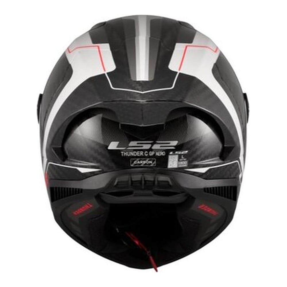 LS2 FF805 THUNDER GP AERO RAUTE WHITE GREY-06 - Imagen 4