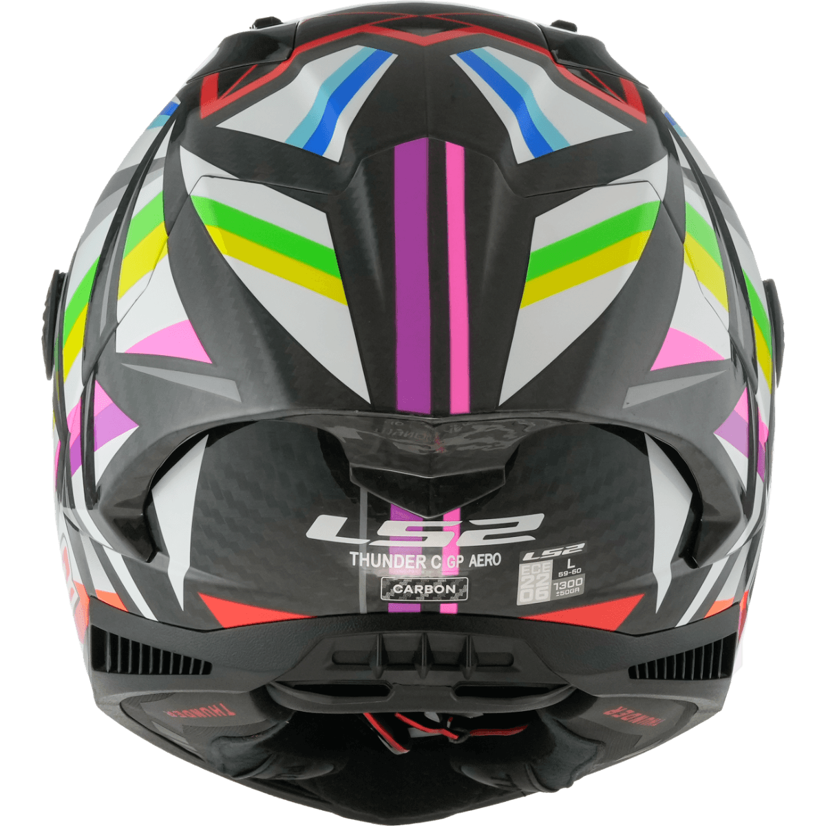 LS2 FF805 THUNDER C GP AERO FLASH BLACK-06 - Imagen 5