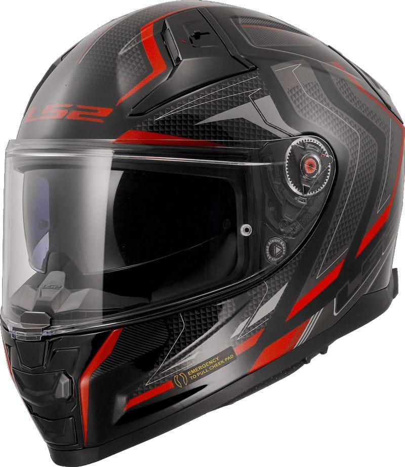 LS2 FF811 VECTOR II ALIZER BLACK RED-06 - Imagen 3