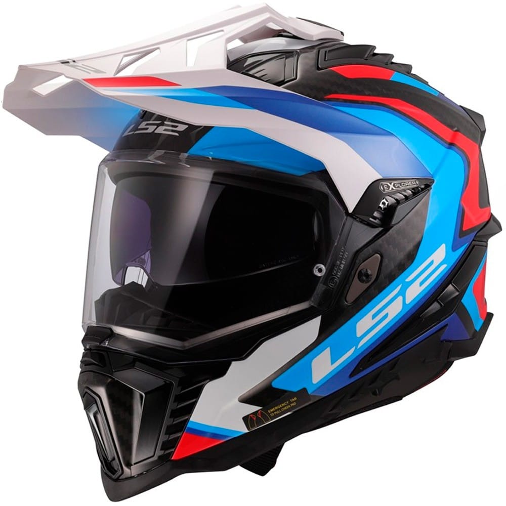 LS2 MX701 EXPLORER HEXA WHITE BLUE RED-06 - Imagen 3
