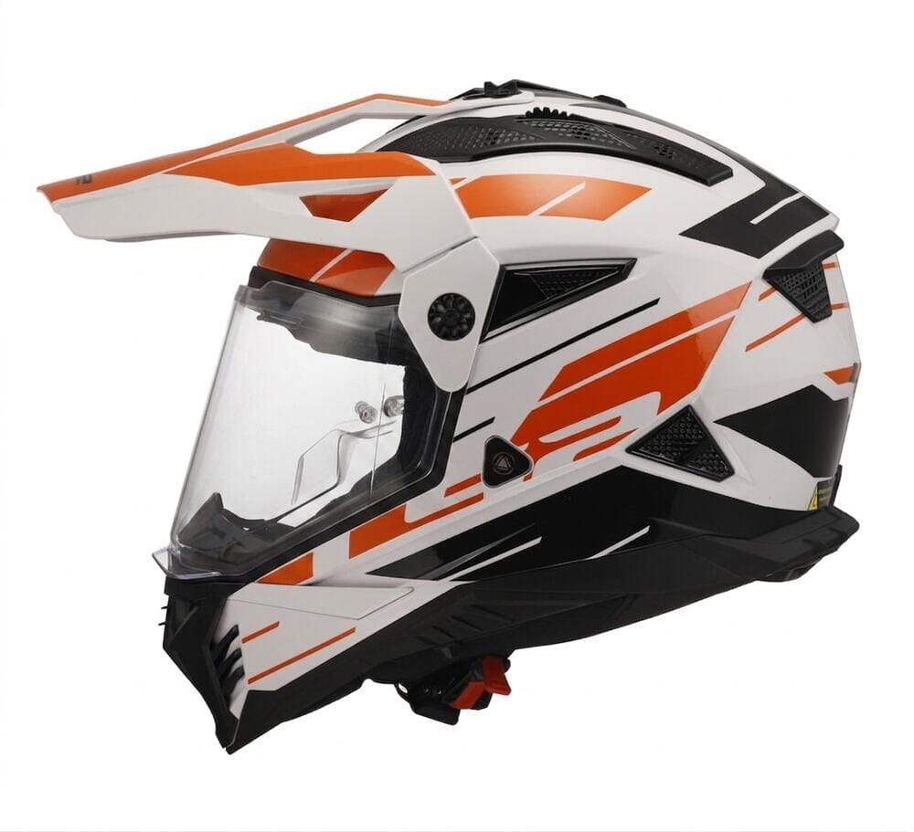 LS2 MX702 PIONEER II NAMIB WHITE ORANGE-06 - Imagen 2