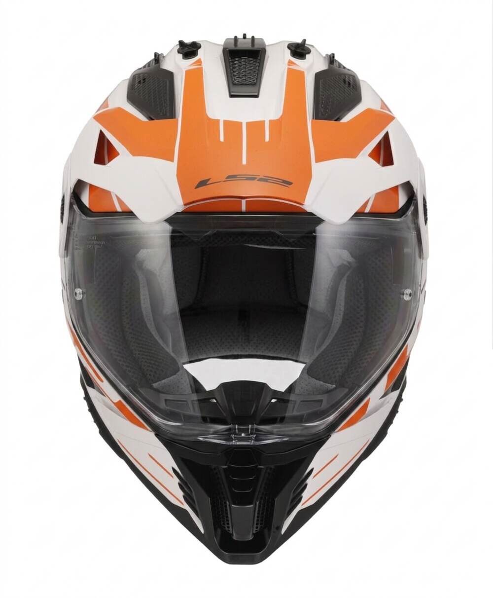 LS2 MX702 PIONEER II NAMIB WHITE ORANGE-06 - Imagen 3