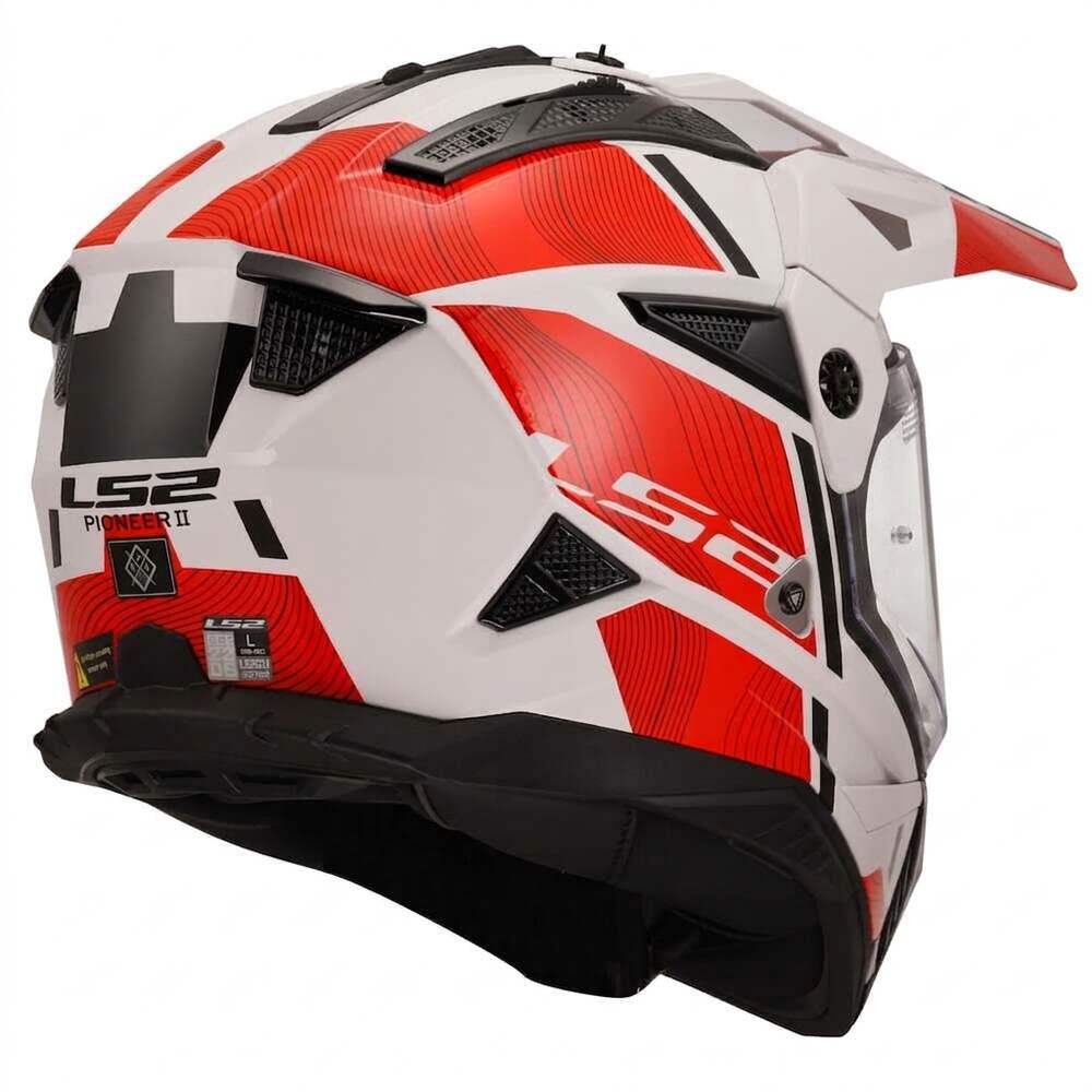 LS2 MX702 PIONEER II HILL WHITE RED-06 - Imagen 2