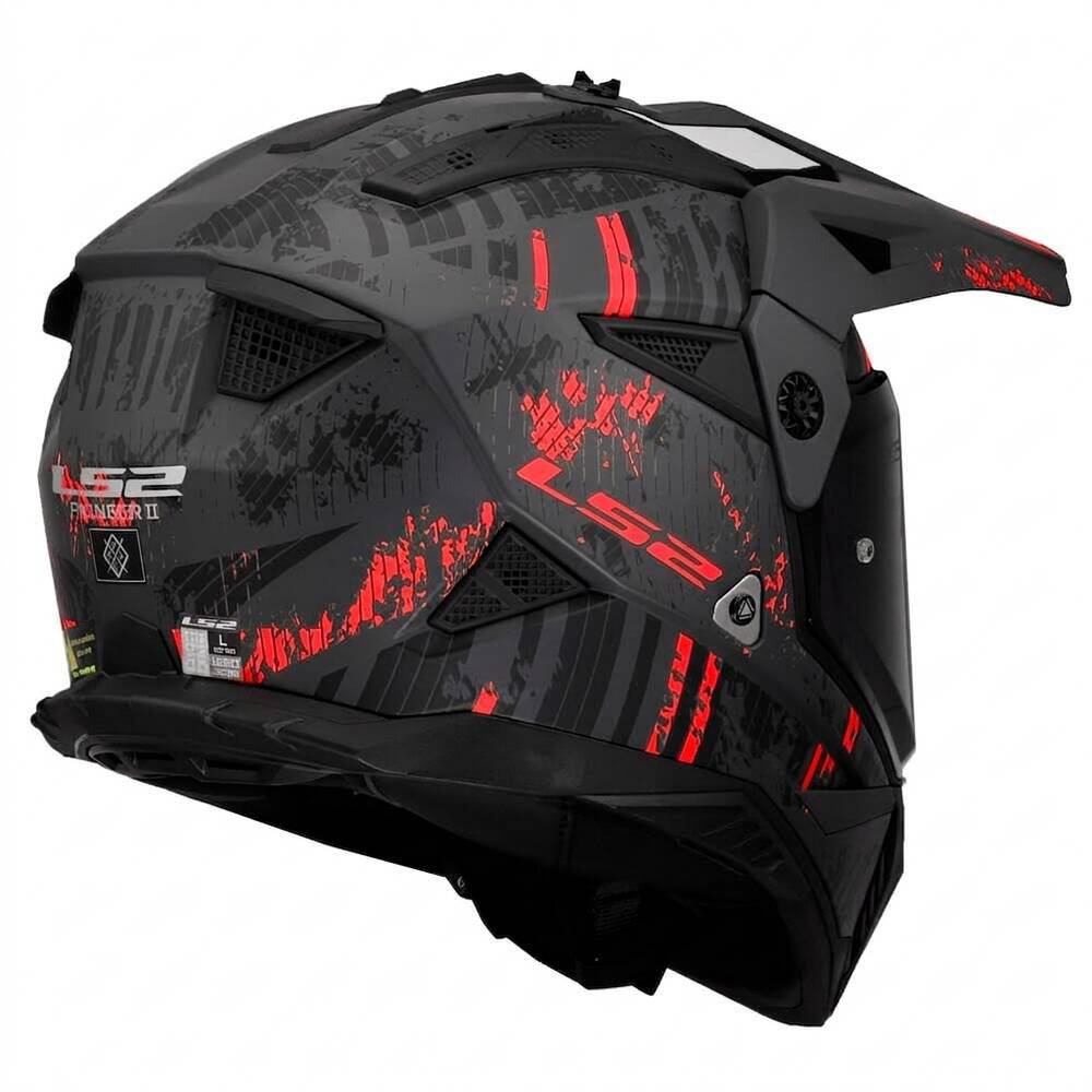 LS2 MX702 PIONEER II CRAZY BLACK RED-06 - Imagen 2